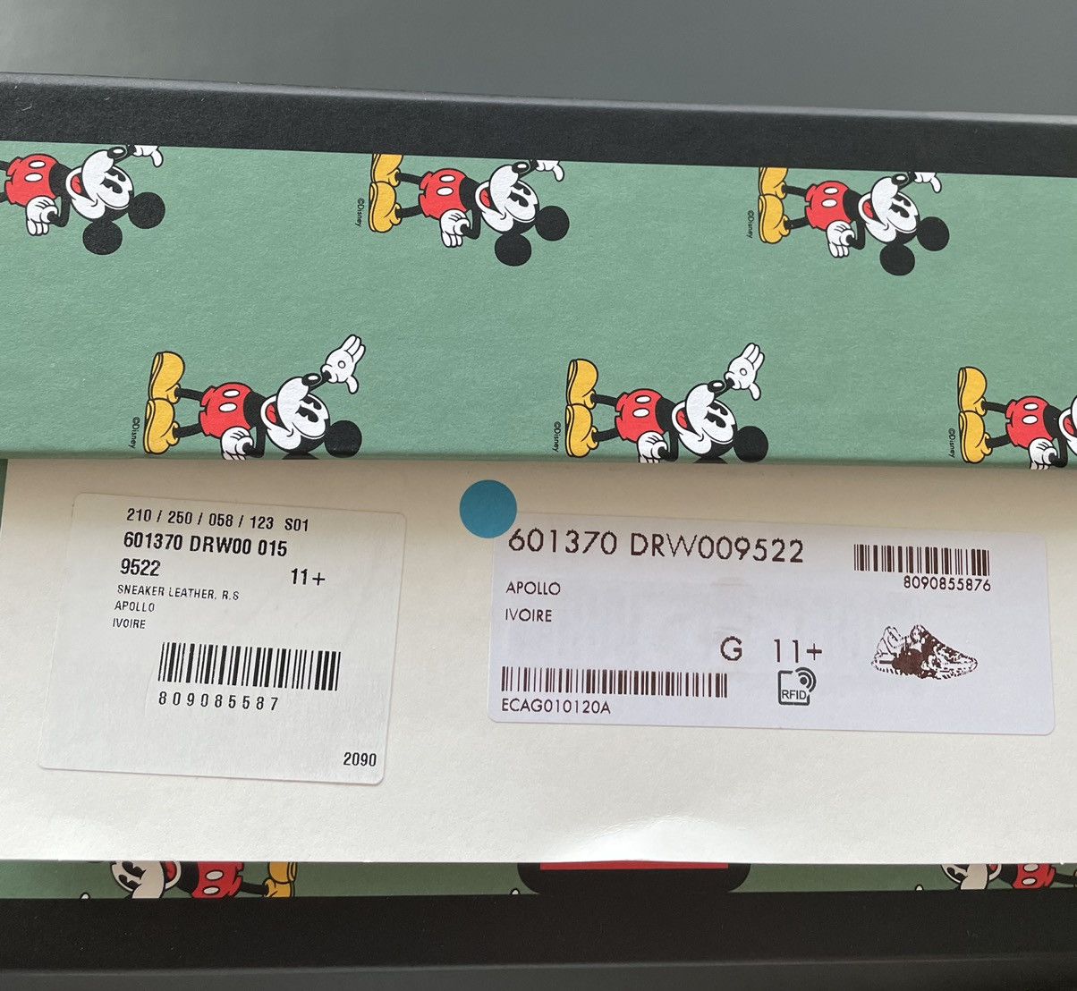 Disney × Gucci × Mickey Mouse New Super Rare Gucci x Mickey Mouse Rhyton Leather Sneaker Size US 12 / EU 45 - 18 Thumbnail