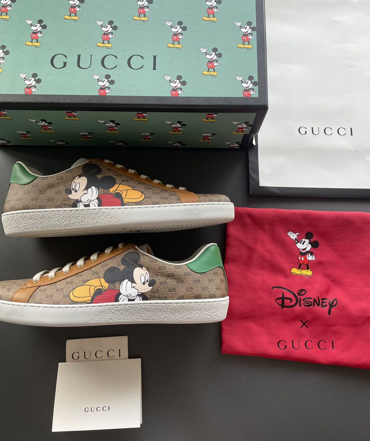 Disney Limited Edition Brand New Gucci x Mickey Mouse ACE Sneaker Size US 9.5 / EU 42-43 - 13 Thumbnail