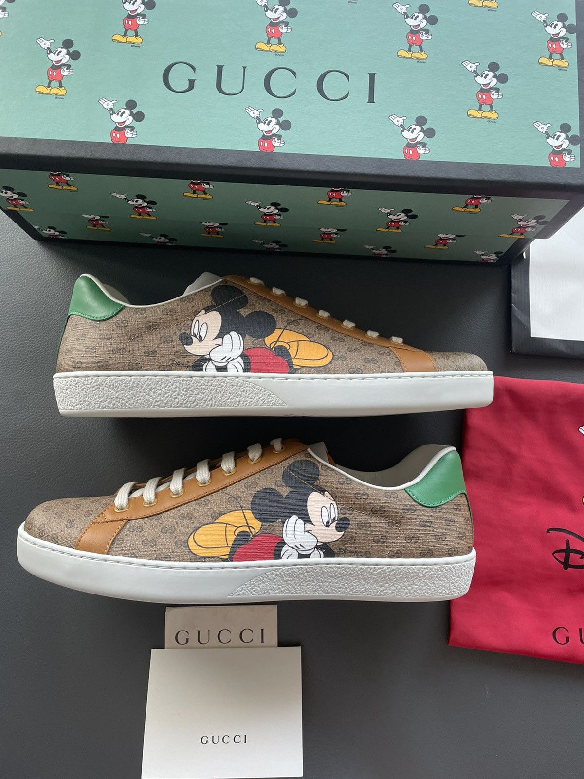Disney Limited Edition Brand New Gucci x Mickey Mouse ACE Sneaker Size US 9.5 / EU 42-43 - 14 Thumbnail