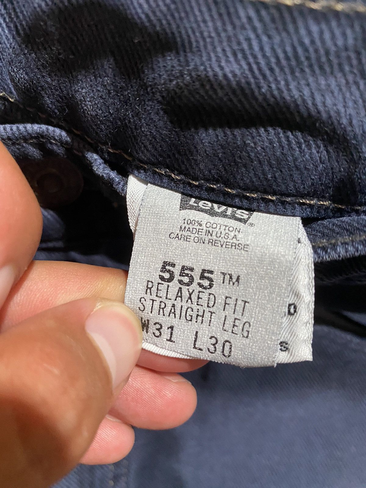 Levi's Vintage 90’s Levis 555 Made in USA Denim Jeans Size US 31 - 7 Thumbnail