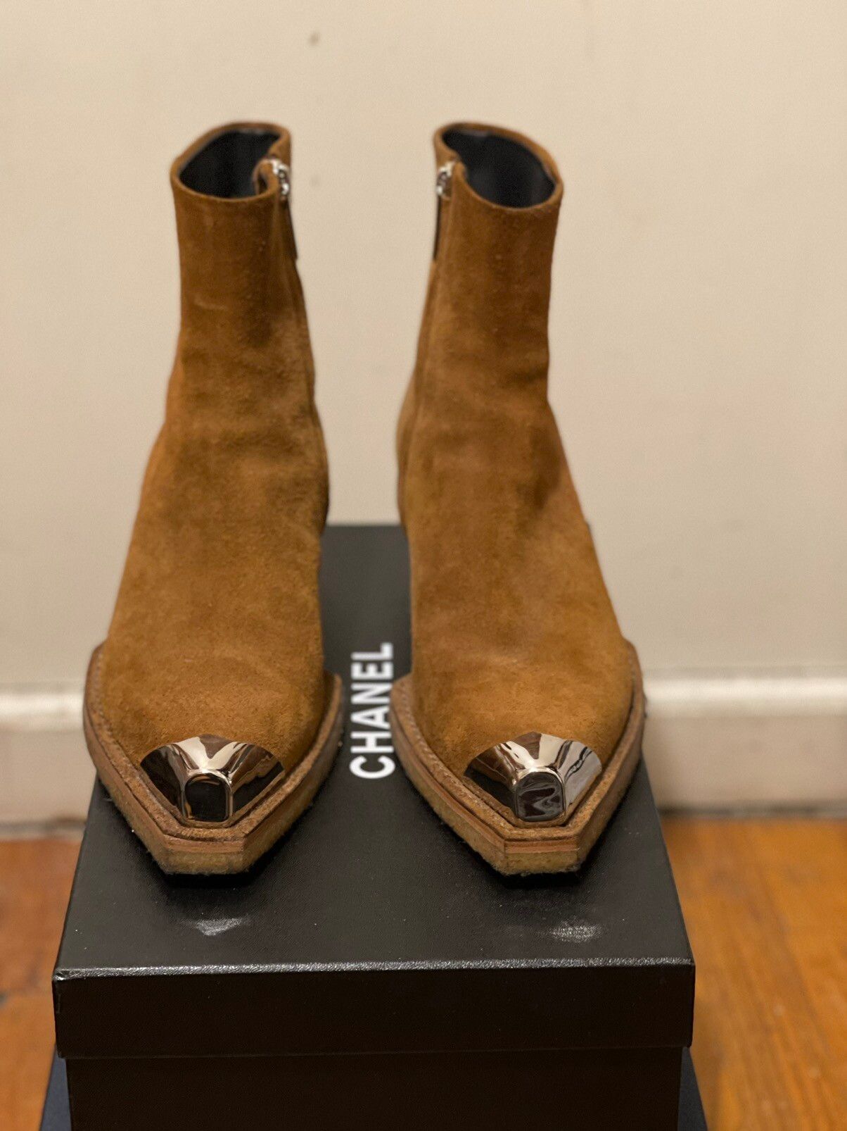 Calvin Klein 205W39NYC Suede boots calvin klein 205w39nyc metal toe cap ...