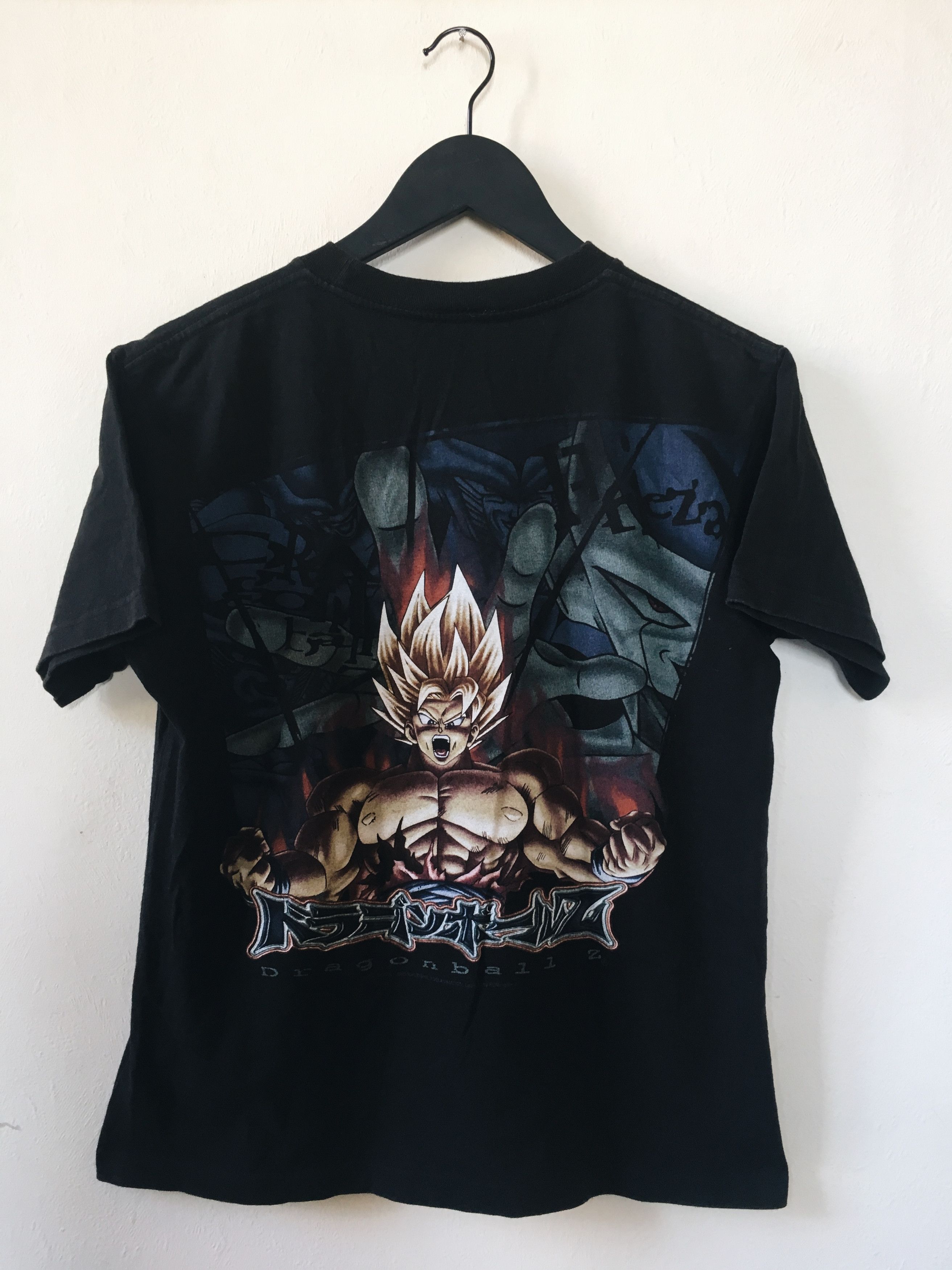 T-shirt Vintage Dragon Ball Z Rouge - Années 2000 - Taille M Coton - Goku, Vegeta...