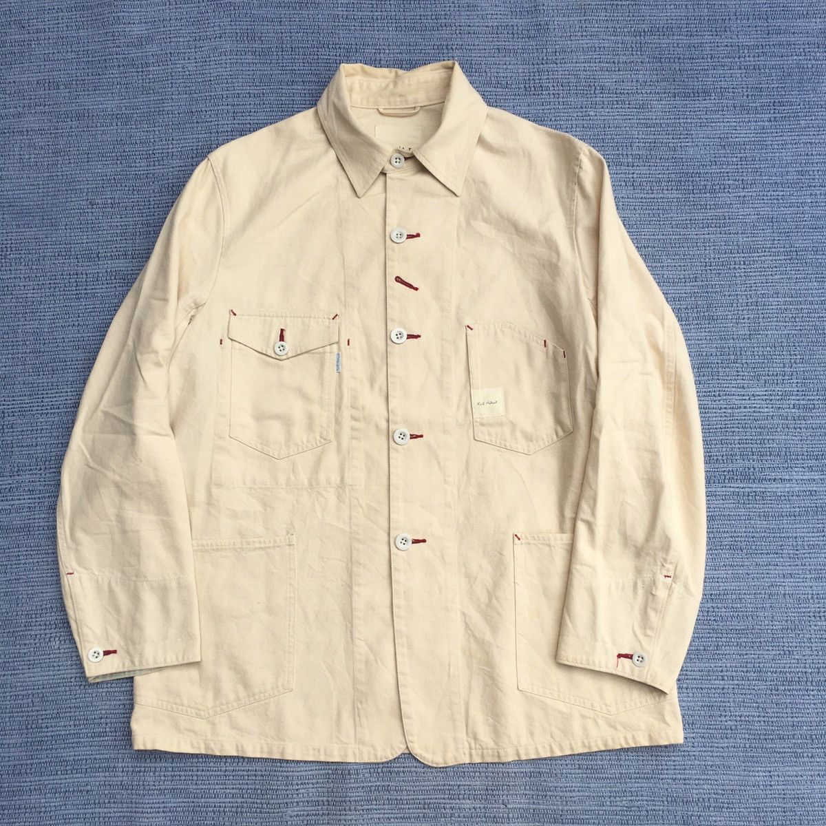 image of Vintage Karl Helmut Cream Cotton Jacket, Men's (Size Medium)