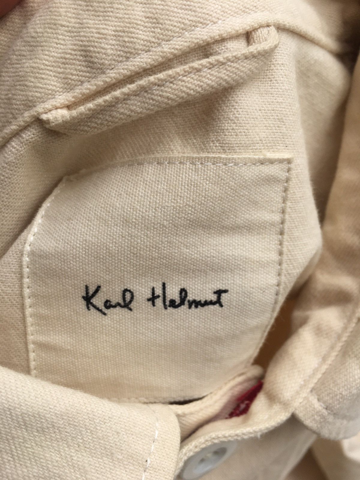 Japanese Brand vintage karl helmut cream cotton jacket Size US M / EU 48-50 / 2 - 8 Thumbnail