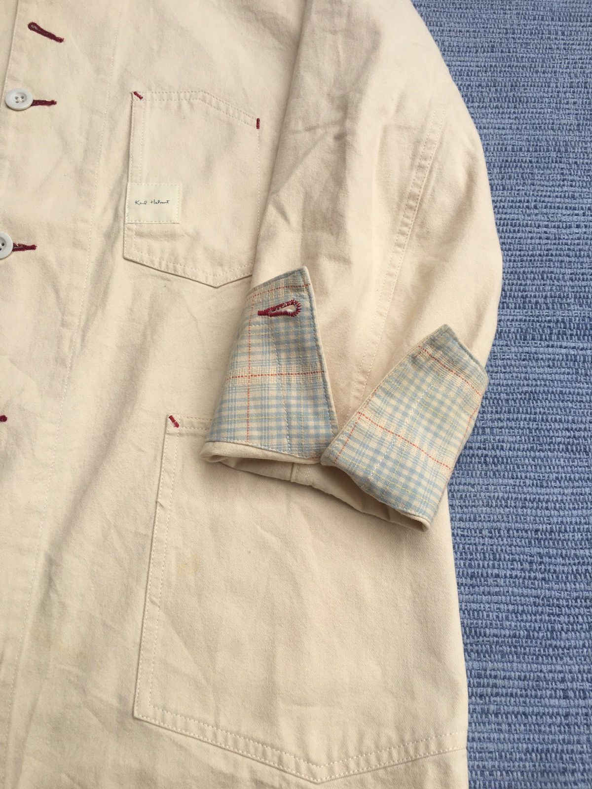 Japanese Brand vintage karl helmut cream cotton jacket Size US M / EU 48-50 / 2 - 7 Thumbnail