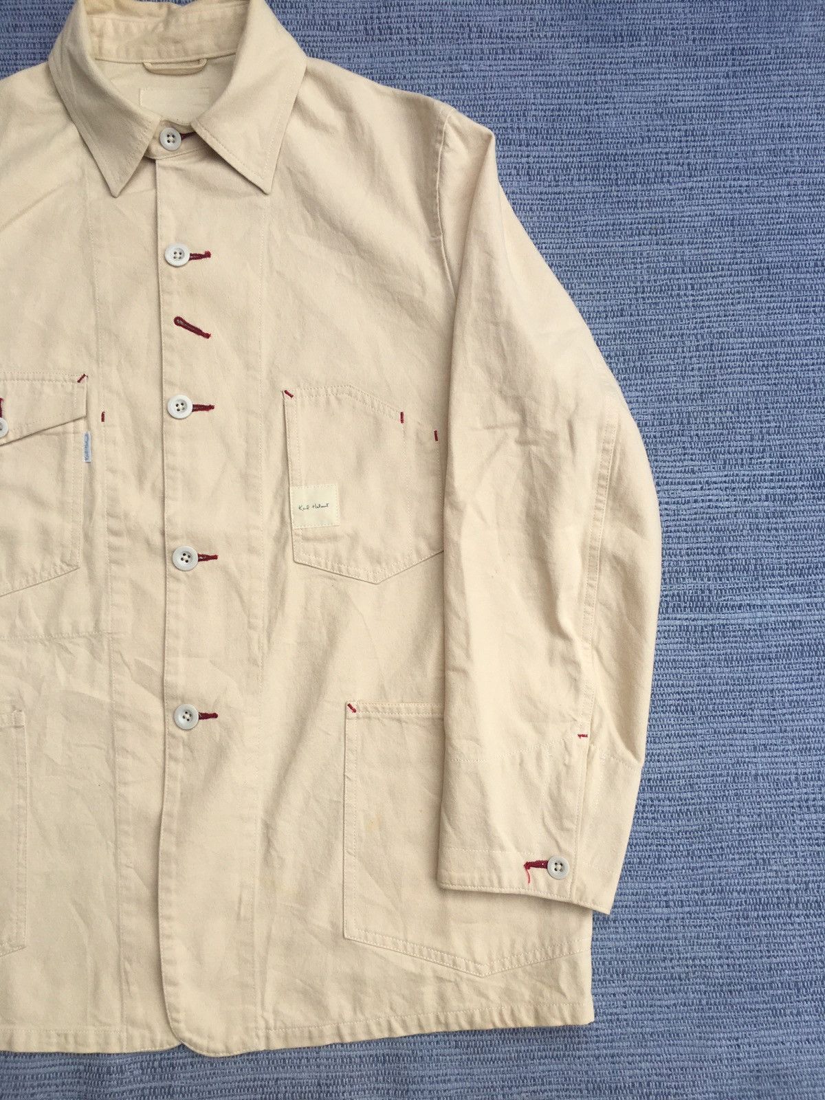 Japanese Brand vintage karl helmut cream cotton jacket Size US M / EU 48-50 / 2 - 4 Thumbnail