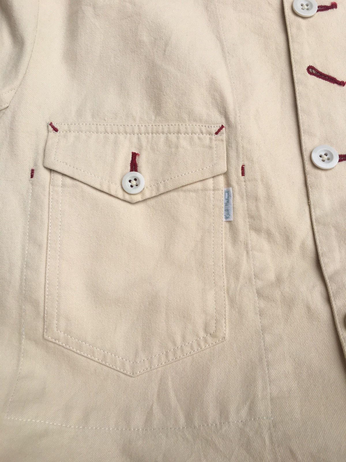 Japanese Brand vintage karl helmut cream cotton jacket Size US M / EU 48-50 / 2 - 13 Thumbnail