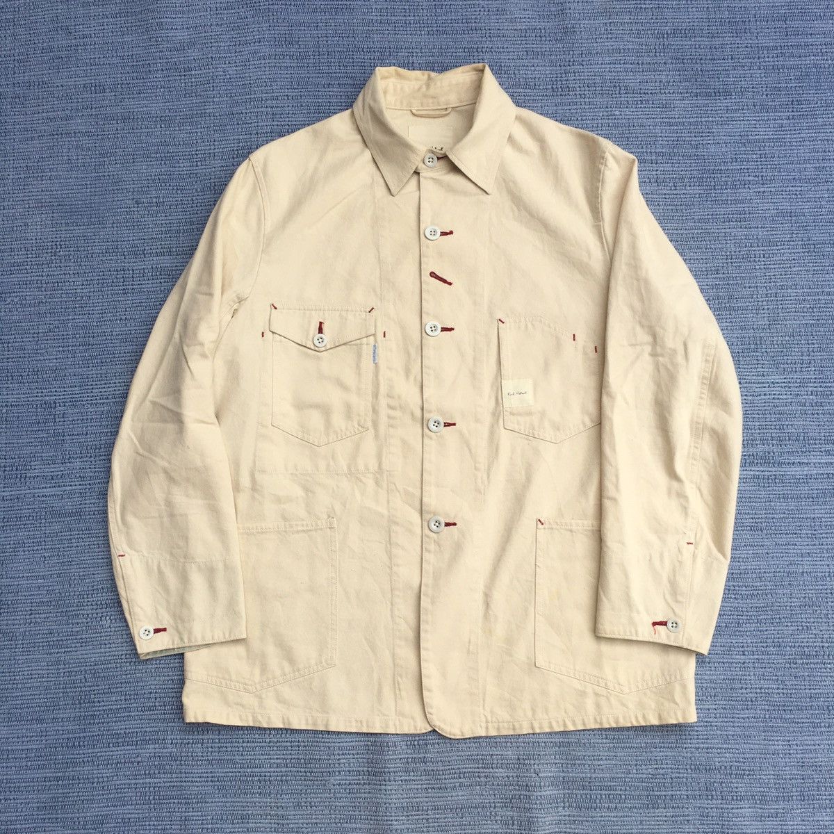Japanese Brand vintage karl helmut cream cotton jacket Size US M / EU 48-50 / 2 - 2 Thumbnail