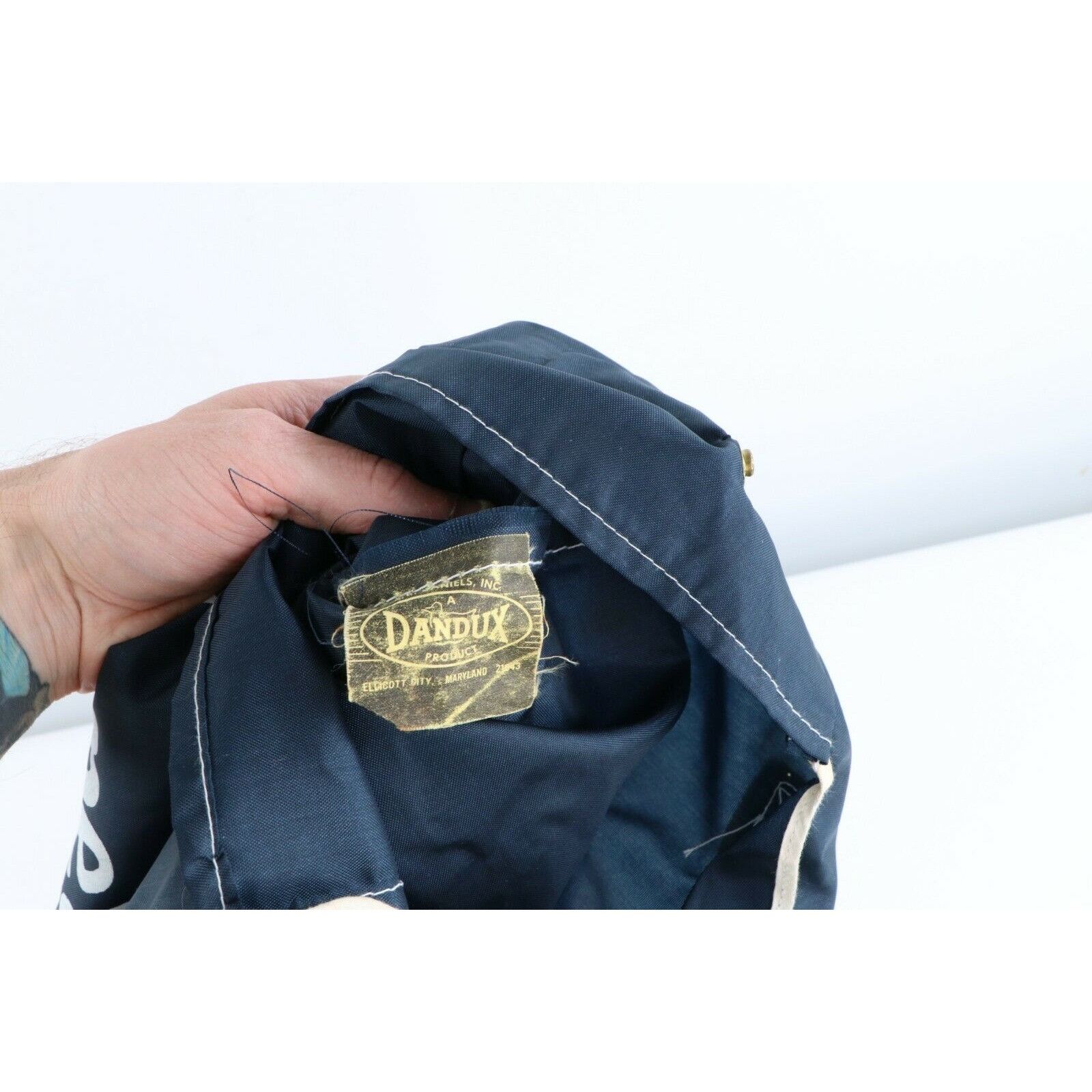 Vintage Vintage 80s McDonalds Top Button Backpack Sack Blue Size ONE SIZE - 9 Thumbnail