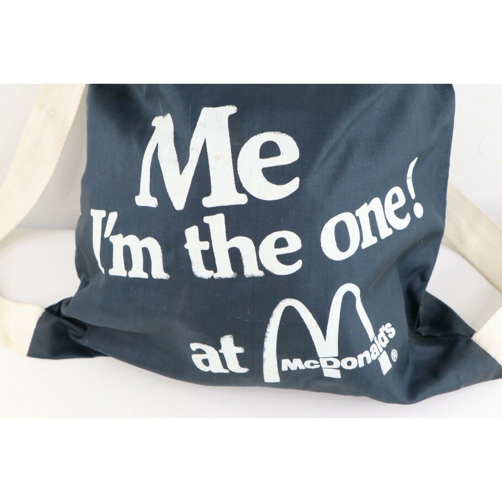 Vintage Vintage 80s McDonalds Top Button Backpack Sack Blue Size ONE SIZE - 3 Thumbnail