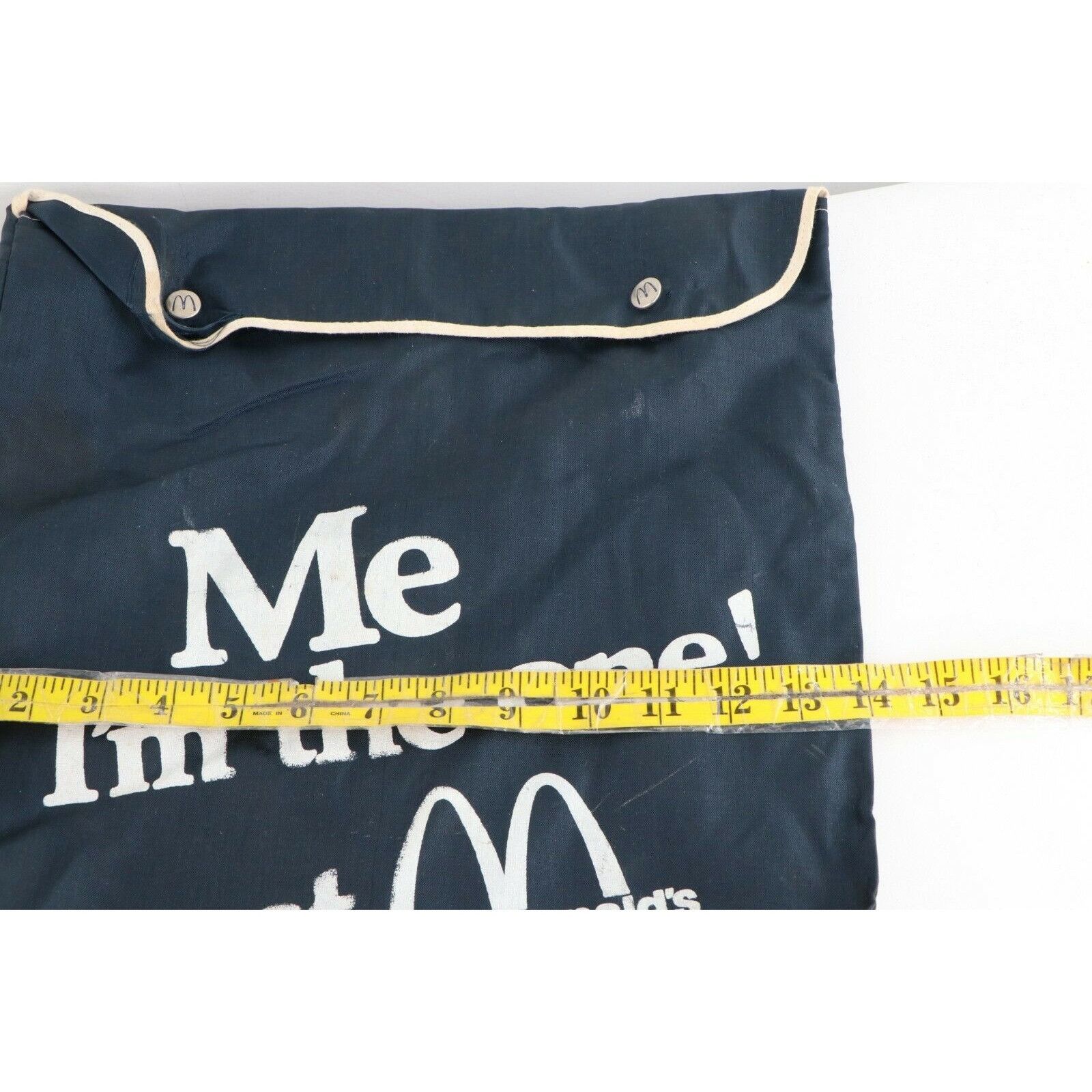Vintage Vintage 80s McDonalds Top Button Backpack Sack Blue Size ONE SIZE - 11 Thumbnail