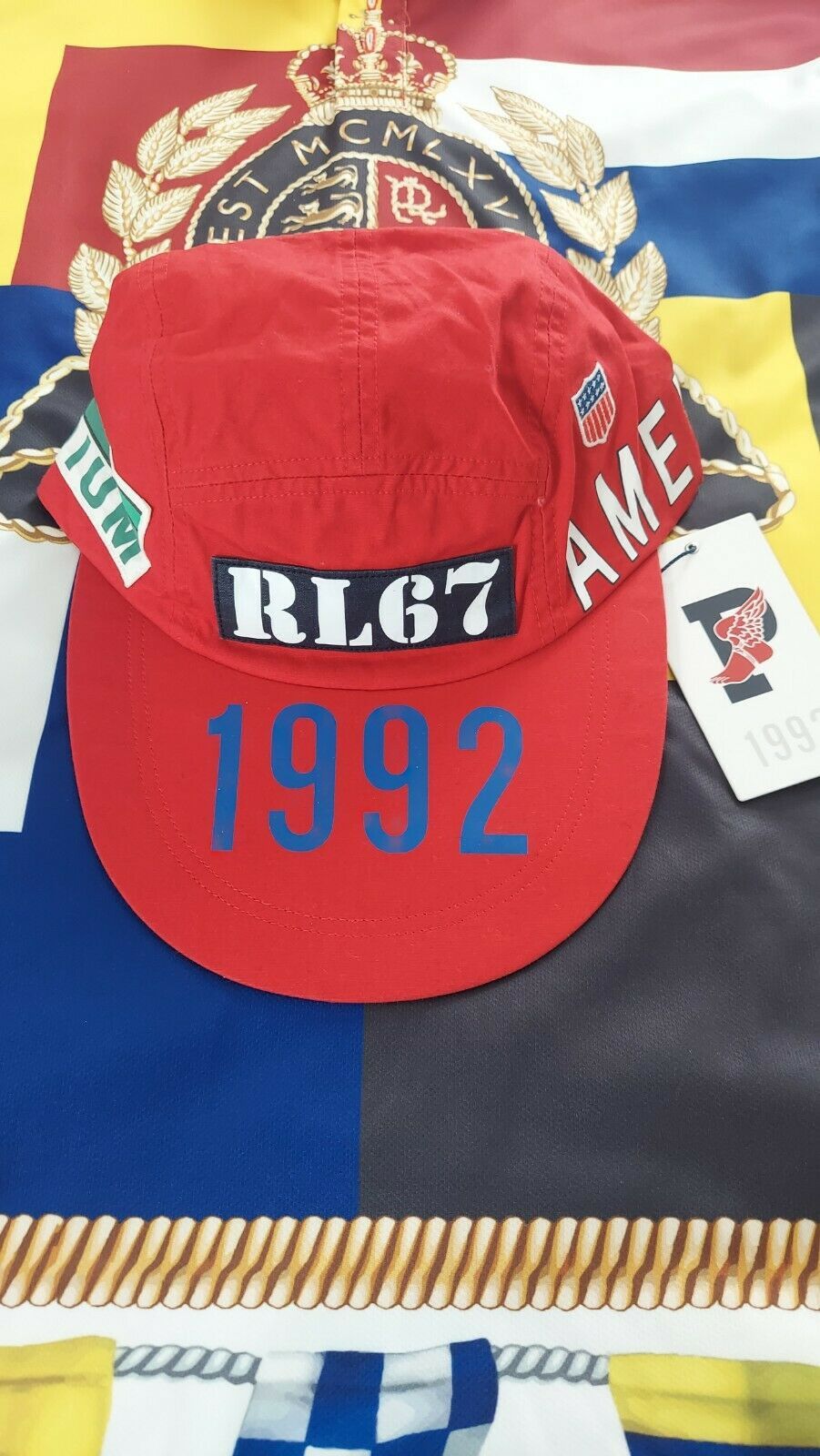 Polo Ralph Lauren Polo Ralph Lauren 1992 P Wing Stadium Long Bill Hat L XL Grailed