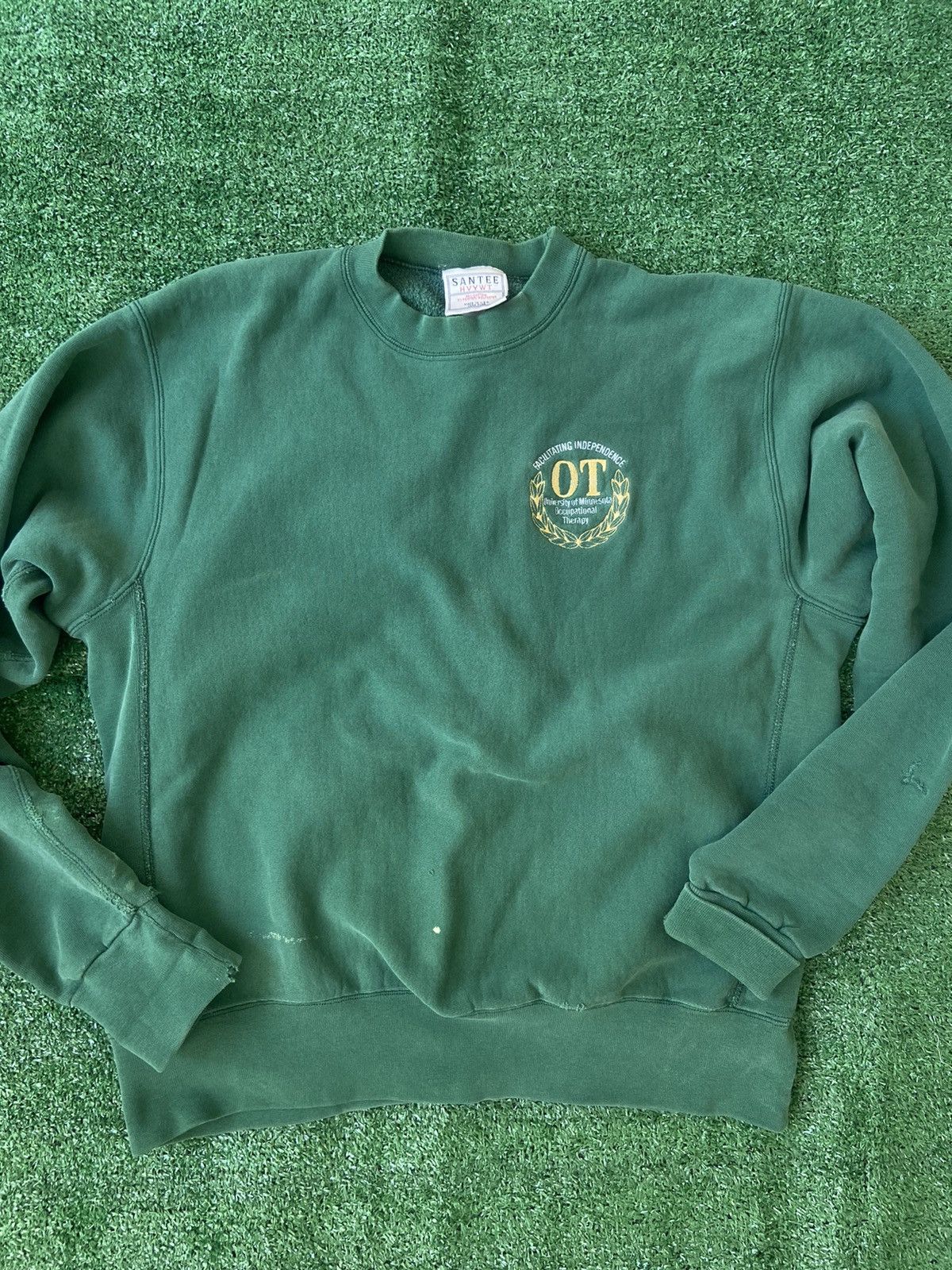 Vintage Vintage 90s Santee Heavyweight Univ. of Minnesota Crewneck Size US XL / EU 56 / 4 - 1 Thumbnail