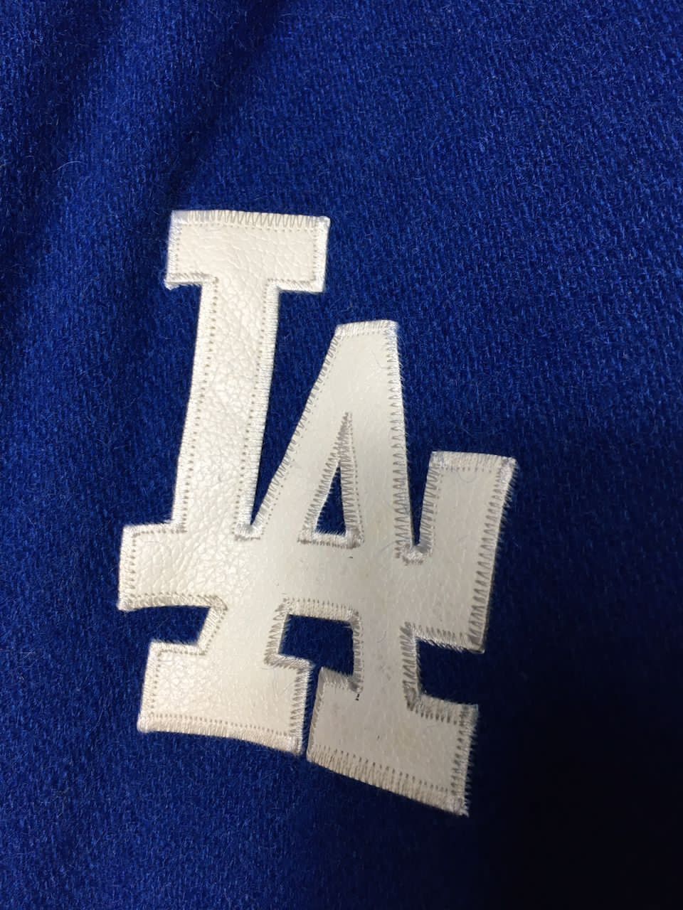 MLB Vintage LA Varsity Leather Arm Jacket Wool Leather Varsity Size US L / EU 52-54 / 3 - 6 Thumbnail