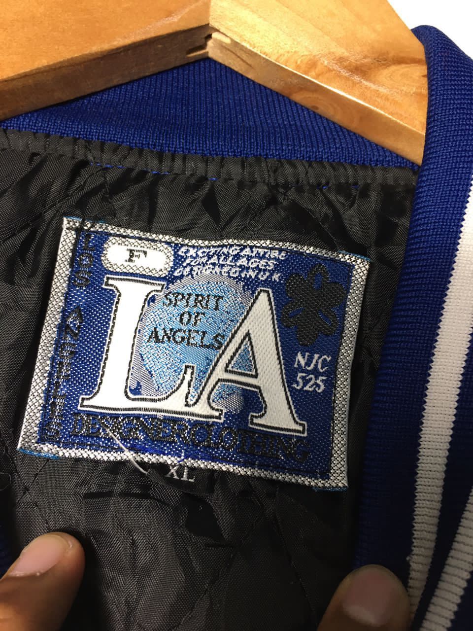 MLB Vintage LA Varsity Leather Arm Jacket Wool Leather Varsity Size US L / EU 52-54 / 3 - 7 Thumbnail