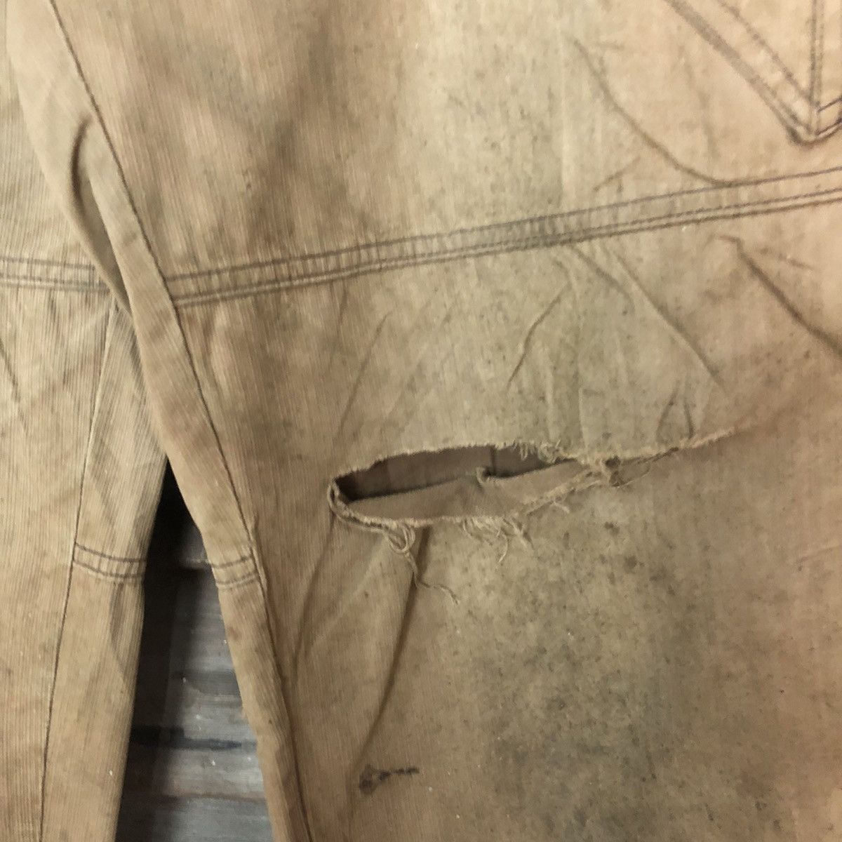 Japanese Brand Jawin Brown Faded thrashed Cargo Multipocket Pants #6844 Size US 29 - 12 Thumbnail