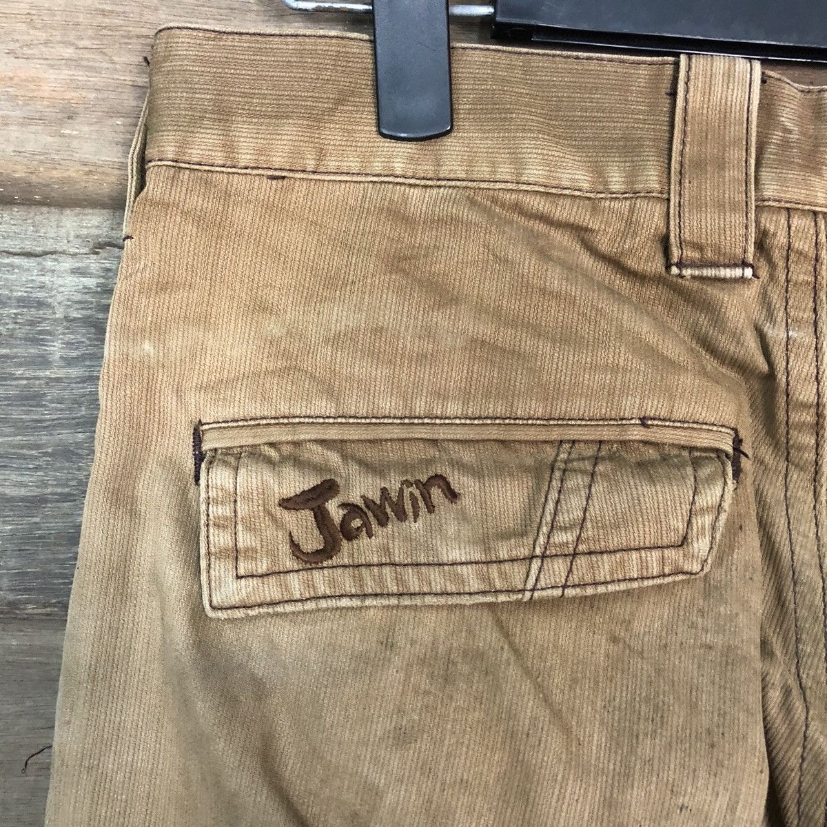 Japanese Brand Jawin Brown Faded thrashed Cargo Multipocket Pants #6844 Size US 29 - 18 Thumbnail