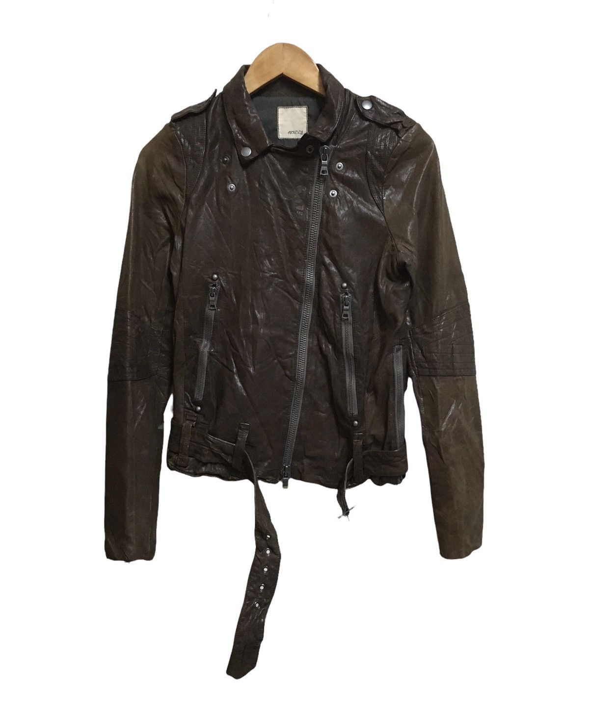 ジャケット・アウター MOUSSY LEATHER OVER RIDERS JACKET MOUSSY LEATHER OVER RIDERS JACKET