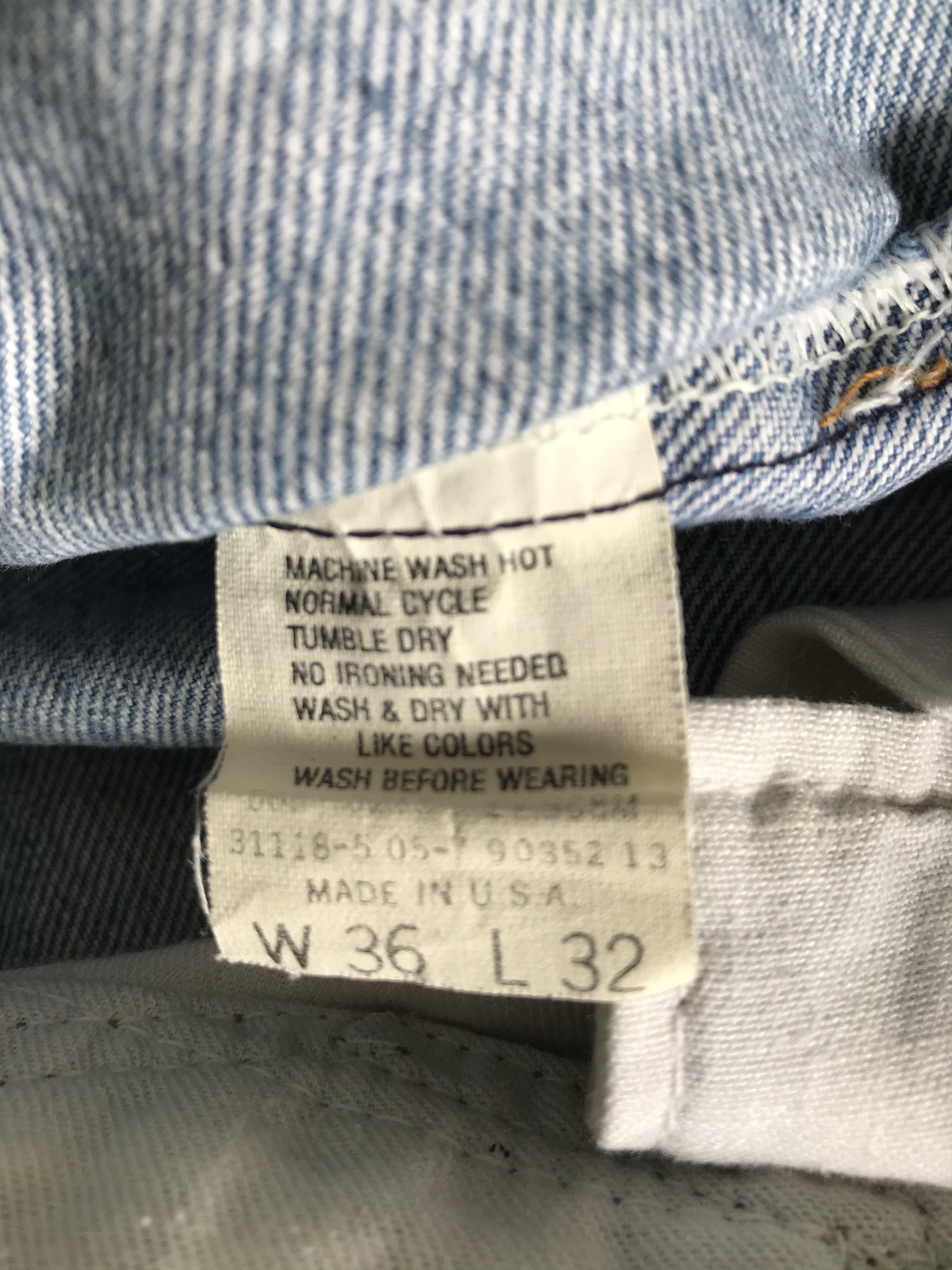 Levi's 80s Made in USA Levis 505 Talon Zipper Size US 36 / EU 52 - 9 Thumbnail