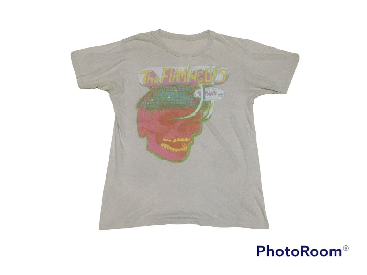 Band Tees × Vintage Vtg THE FLAMING LIPS Skull Band Tees | Grailed
