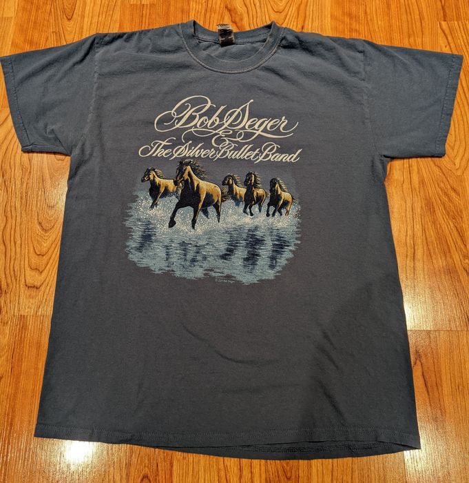 Gildan Bob Seger & The Silver Bullet Band Final Tour Horses Shirt | Grailed