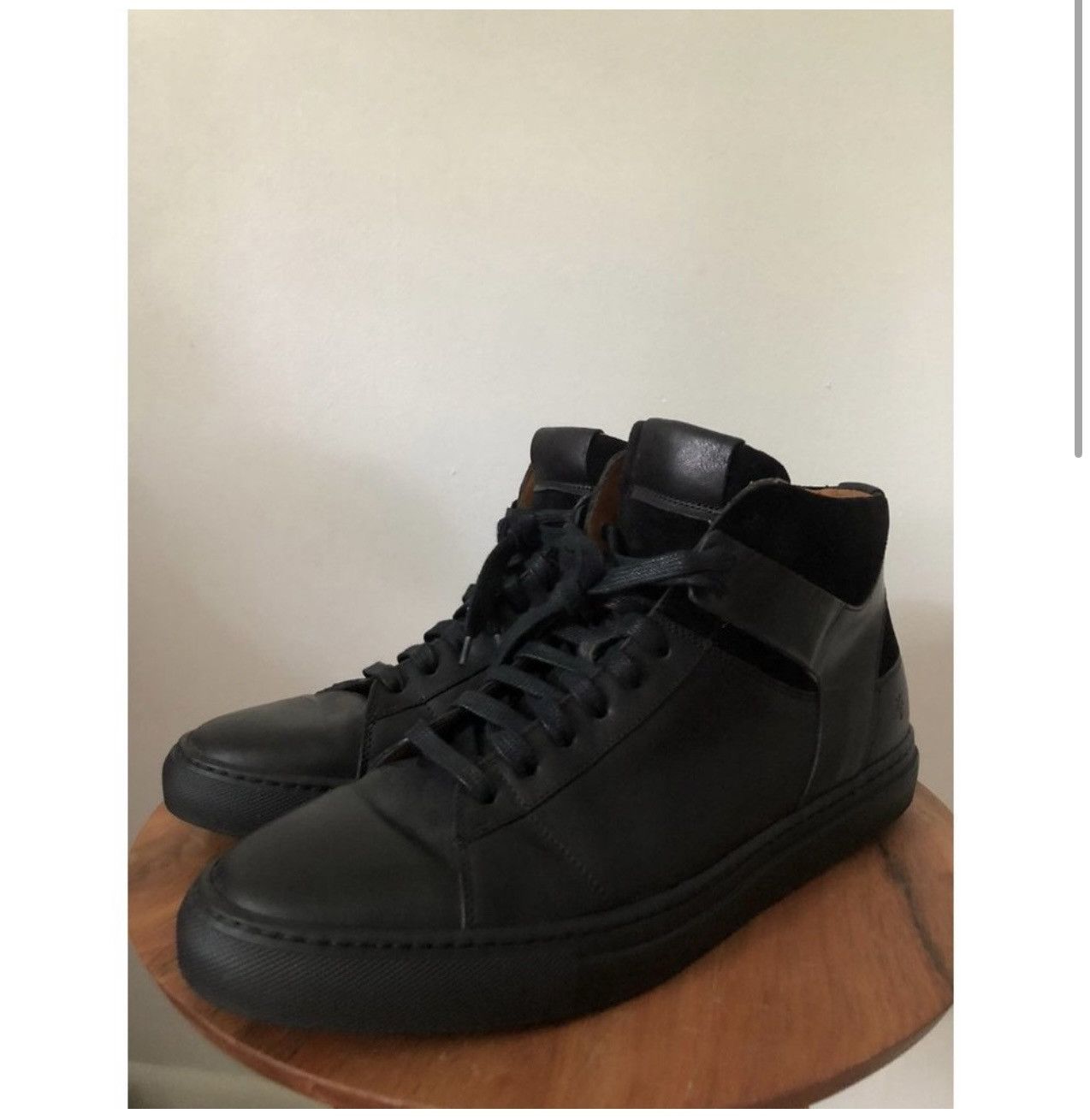 Frye Frye Black Leather Hightops, size 12 Size US 12 / EU 45 - 2 Thumbnail