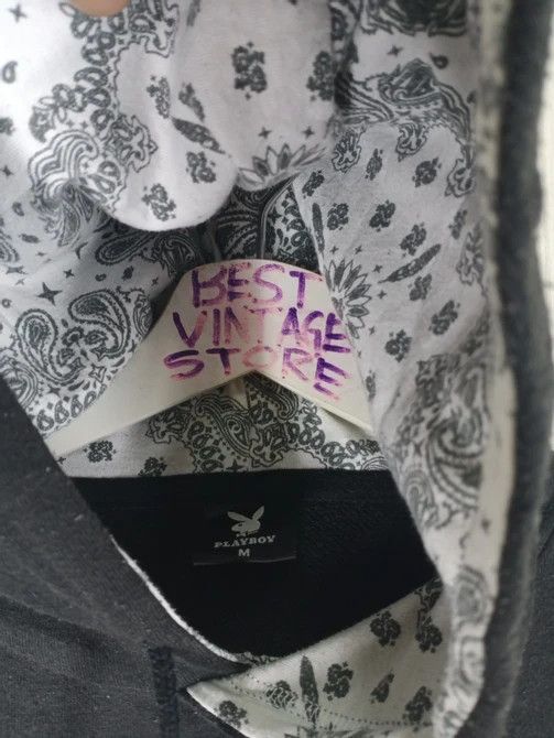 Playboy × Vintage Vintage Playboy Paisley Bandana Hoodie Sweatshirt Size US M / EU 48-50 / 2 - 3 Thumbnail