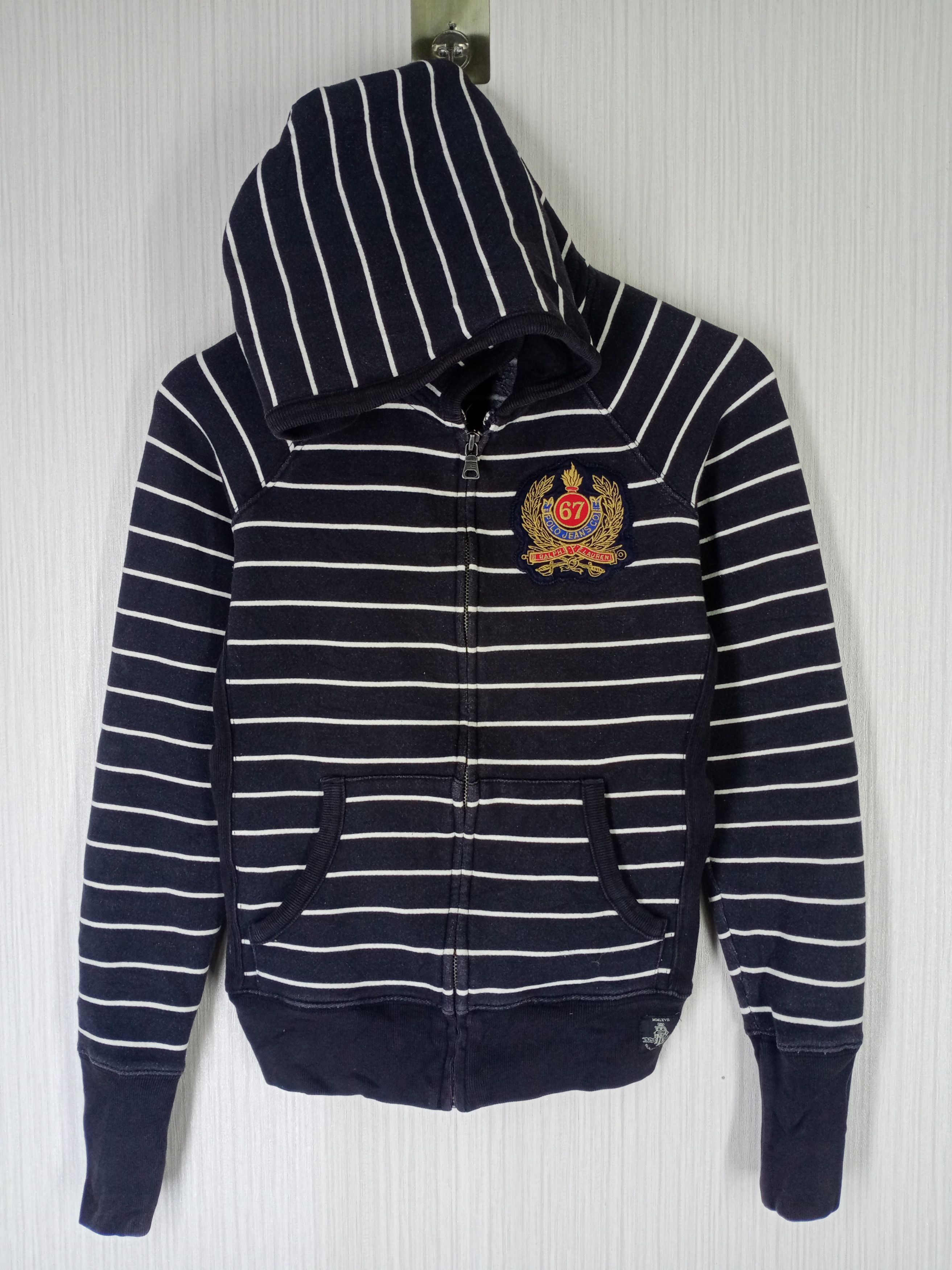 Polo Ralph Lauren RARE POLO JEANS RALPH LAUREN STRIPED HOODIE Size US XS / EU 42 / 0 - 1 Thumbnail