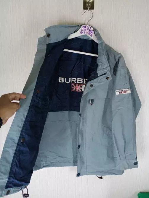 Burberry Rare Vintage Burberrys Sport Big Logo Jacket Size US L / EU 52-54 / 3 - 3 Thumbnail