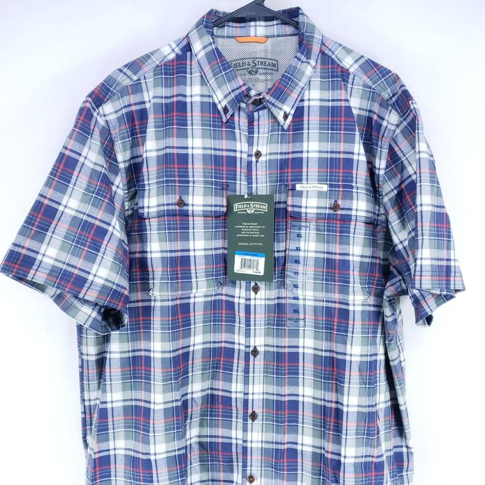 Field And Stream Field & Stream Vented Fishing Shirt Men's Sz XL Blue