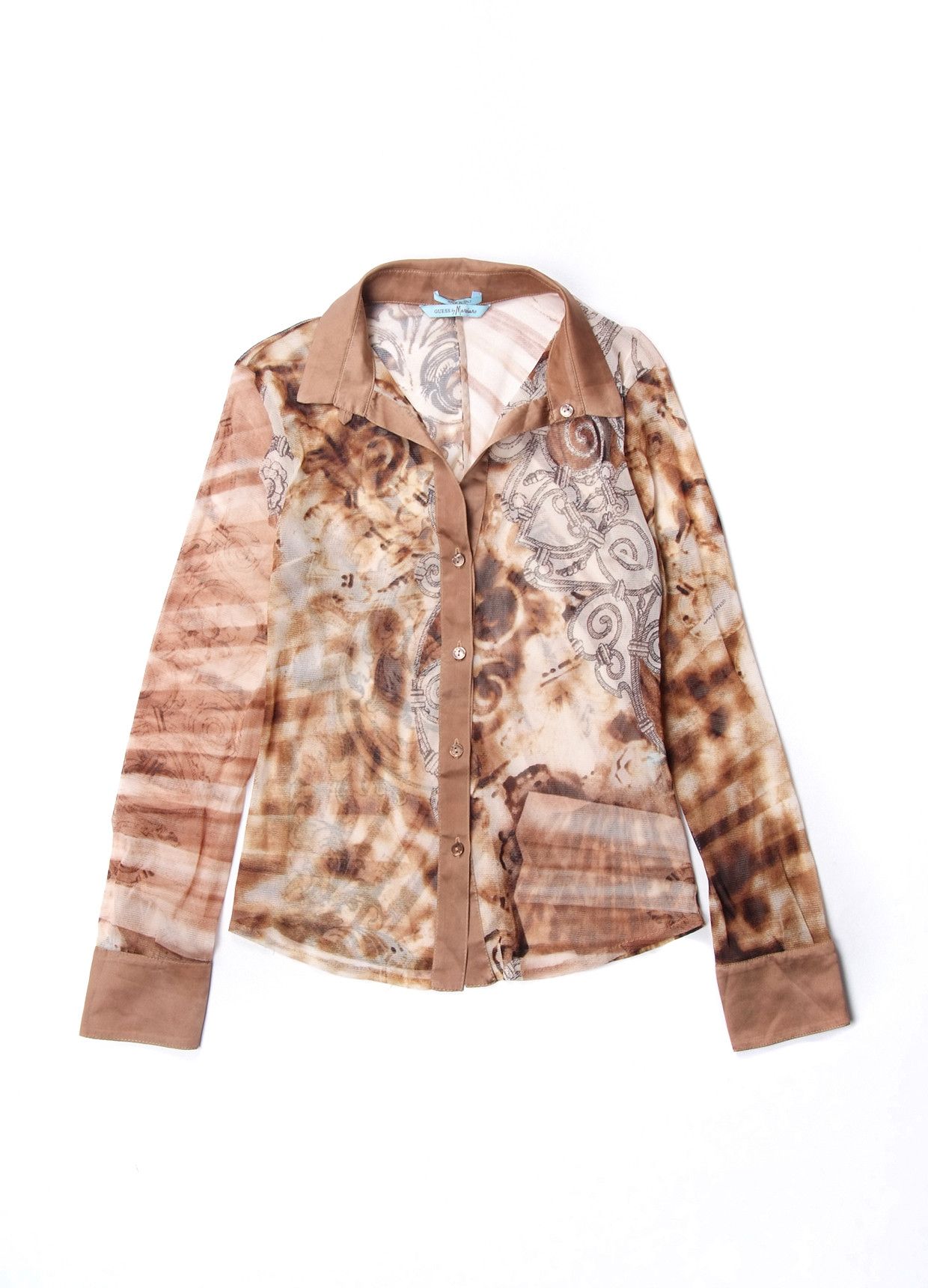 Vintage Guess by Marciano Silk Mesh Top Blouse Gaultier - Main Image