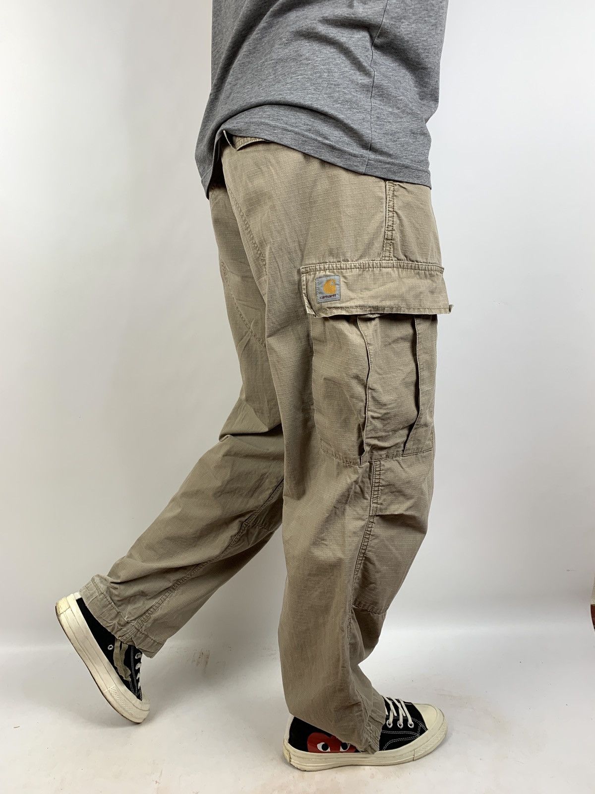 Carhartt Vintage Carhartt WIP Distressed Cargo Pants Travis Style Size US 33 - 2 Thumbnail