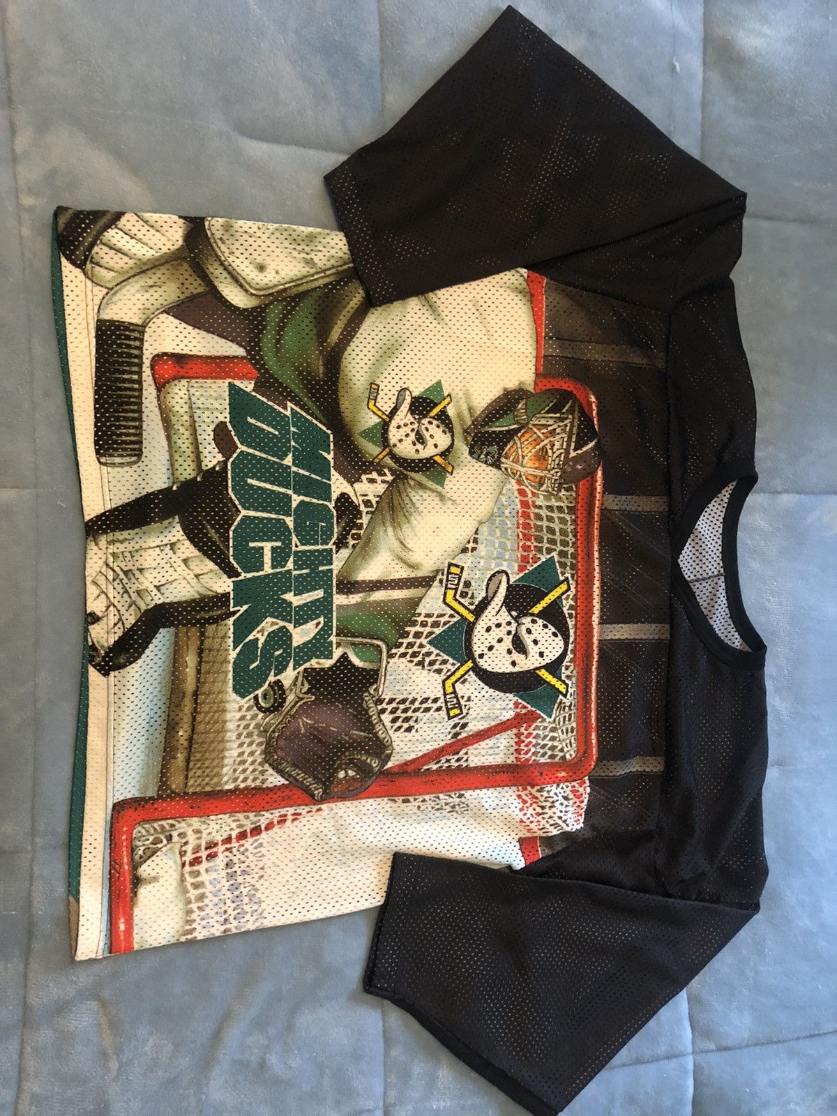 Maillot Hockey Anaheim Mighty Ducks CCM - Jeune Taille XL - Blanc - Fabriqué Canada