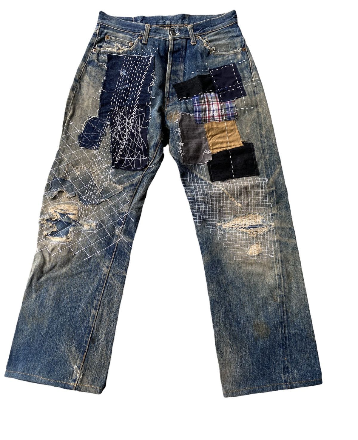 F.O.B Factory 🔥(G6) VINTAGE FOB FACTORY SHASIKO BORO DENIM JEANS | Grailed