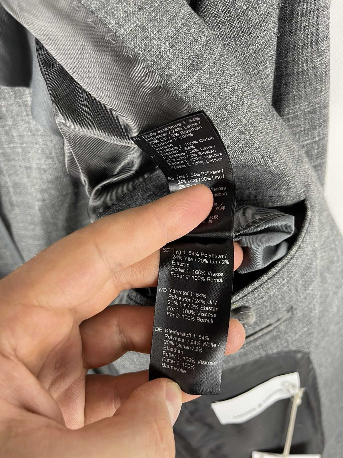 Samsoe Samsoe RRR 300$! Samsoe & Samsoe wool linen unlined Louis blazer Size 42R - 11 Thumbnail