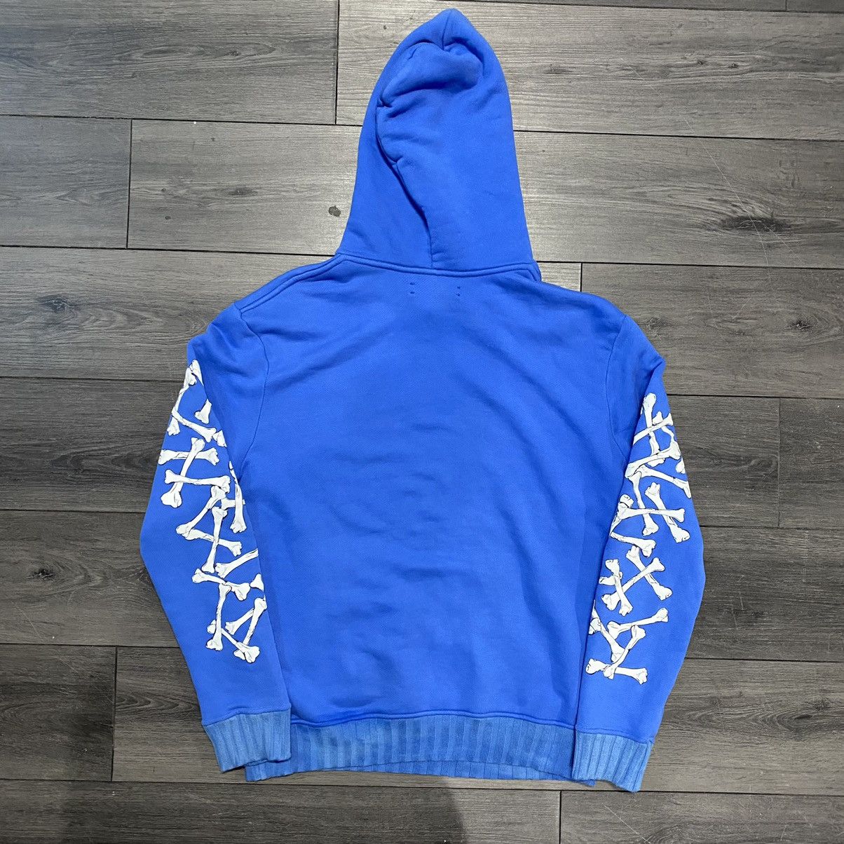 Amiri Amiri Bones Hoodie Blue Sz M Grailed