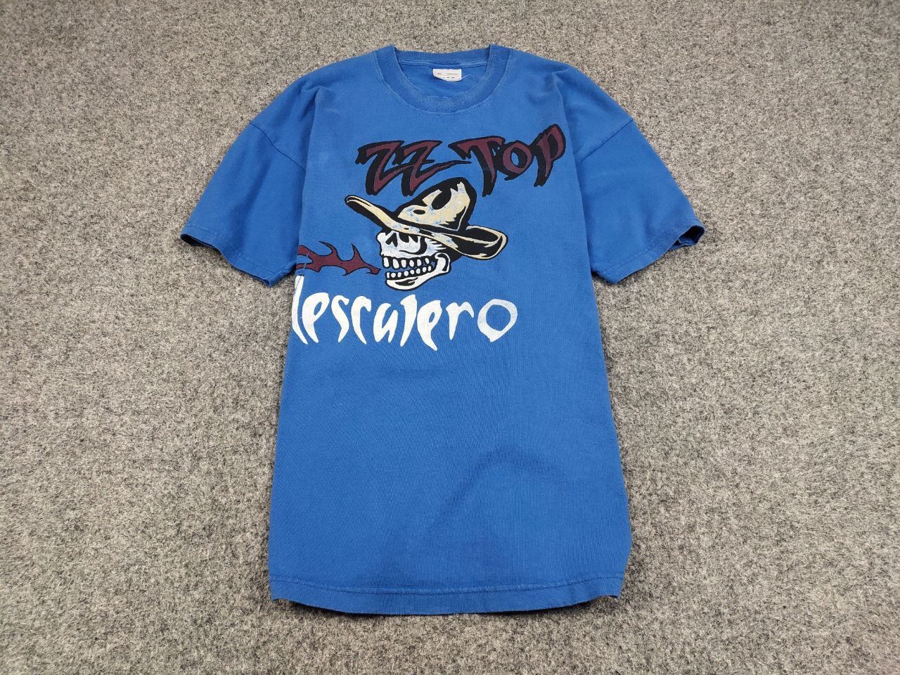 Band Tees Vintage 90's ZZ Top Mescalero Blue Tee Band Rock T shirt Size US XL / EU 56 / 4 - 2 Thumbnail