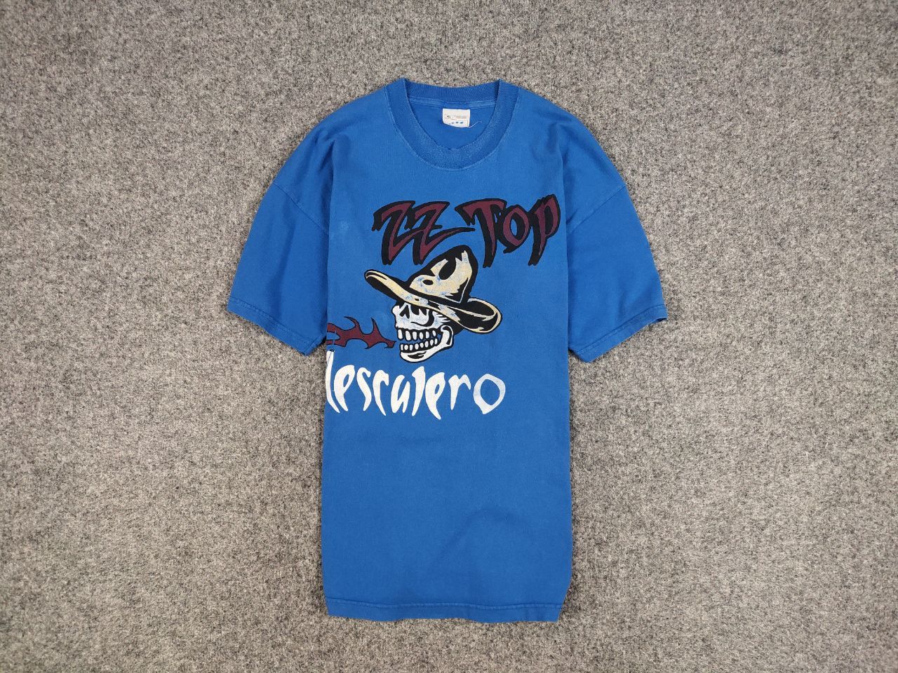 Band Tees Vintage 90's ZZ Top Mescalero Blue Tee Band Rock T shirt Size US XL / EU 56 / 4 - 1 Thumbnail