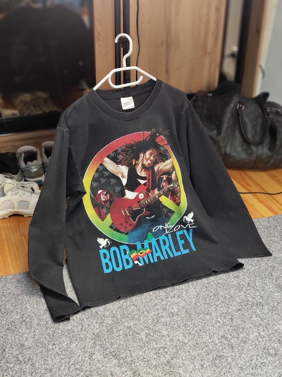Bob Marley Vintage 90's Bob Marley One Love Long Sleeve All Over Print Size US M / EU 48-50 / 2 - 21 Thumbnail