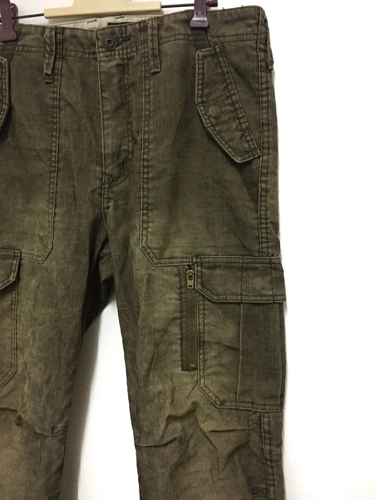 Other Back Number Premium Corduroy Cargo Pants Multipocket Army Size US 34 / EU 50 - 3 Thumbnail