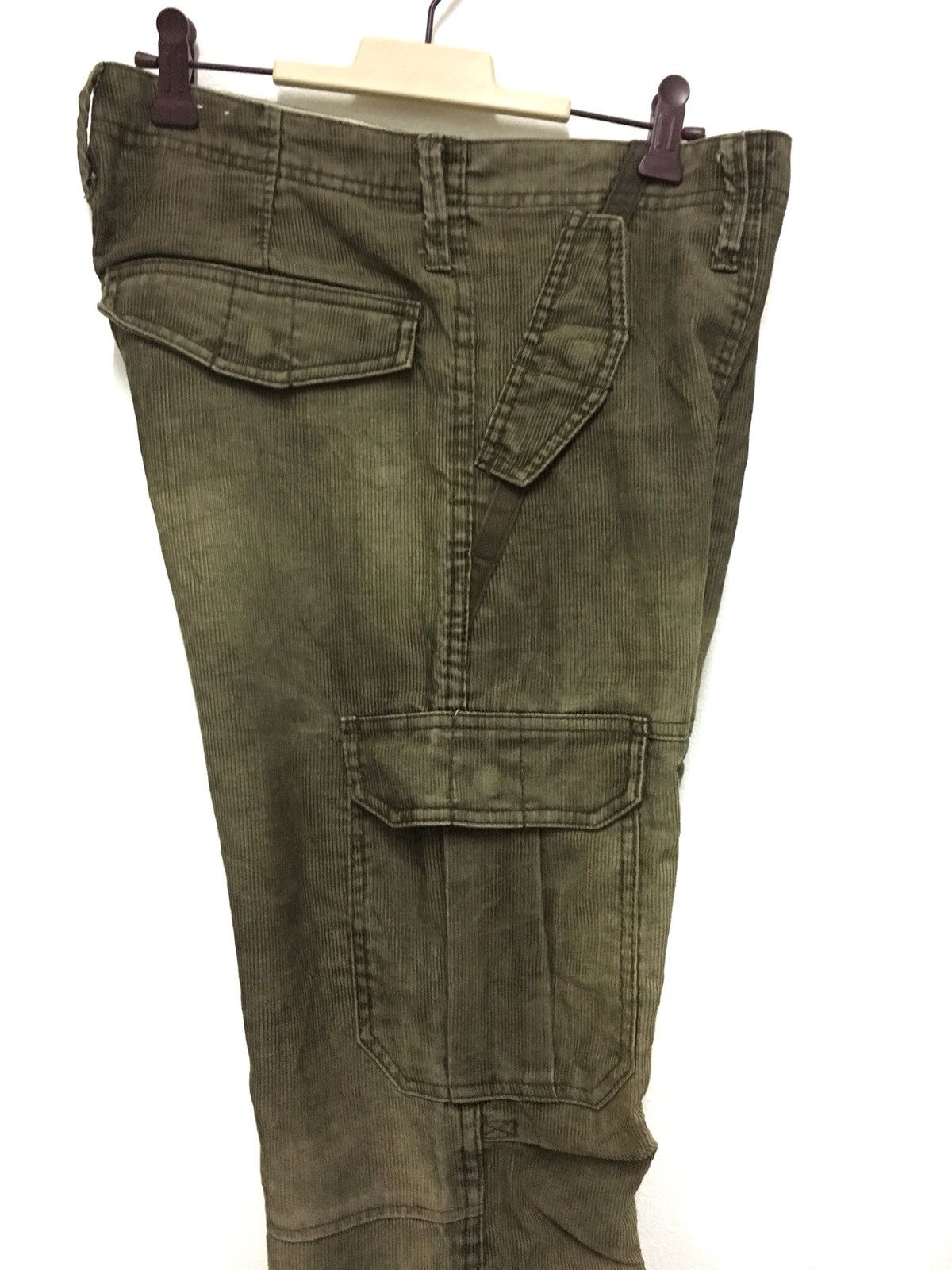 Other Back Number Premium Corduroy Cargo Pants Multipocket Army Size US 34 / EU 50 - 7 Thumbnail