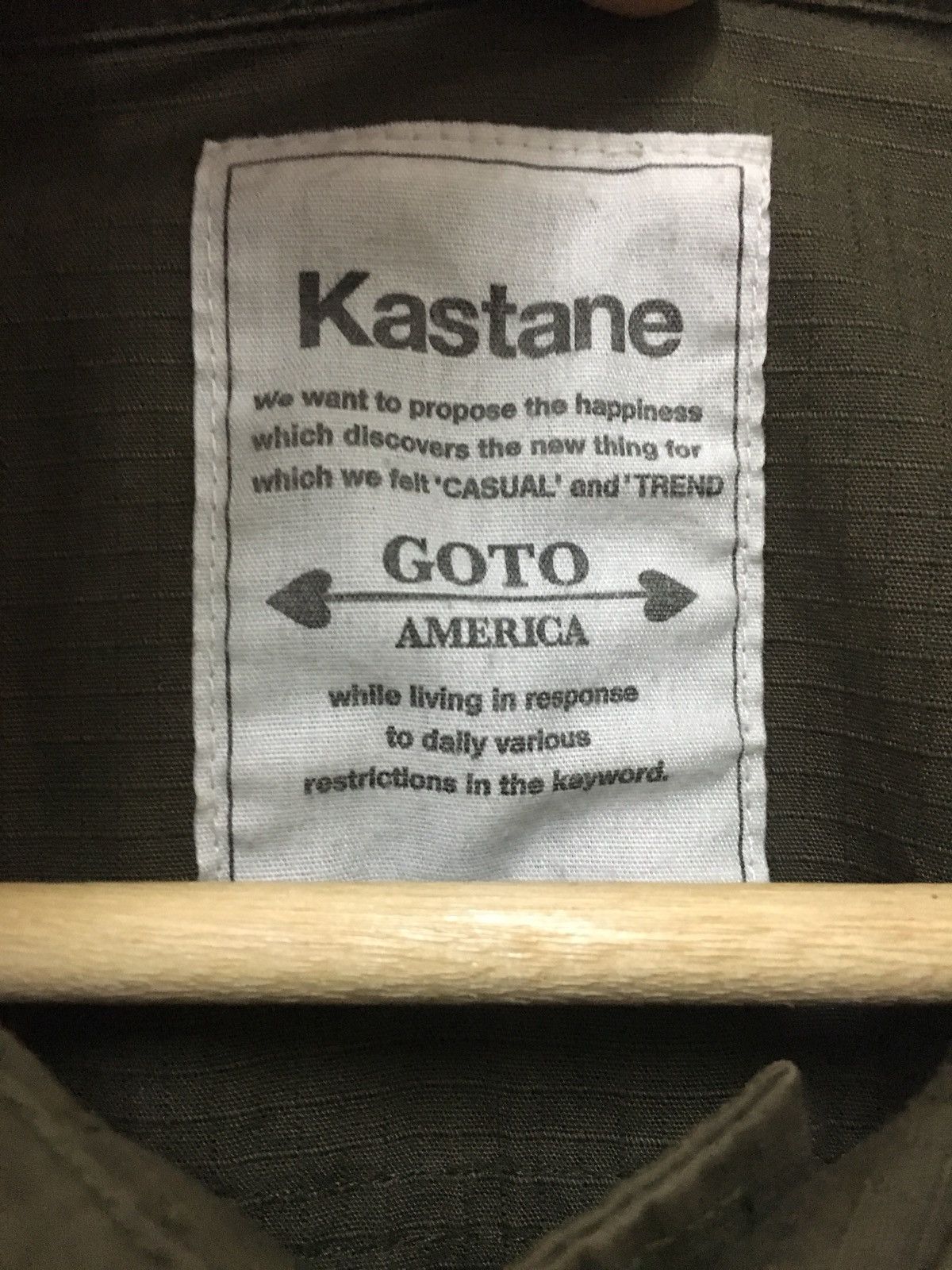 Japanese Brand Kastane GoTo America Button Up Shirt Military Army Rare Size US L / EU 52-54 / 3 - 4 Thumbnail
