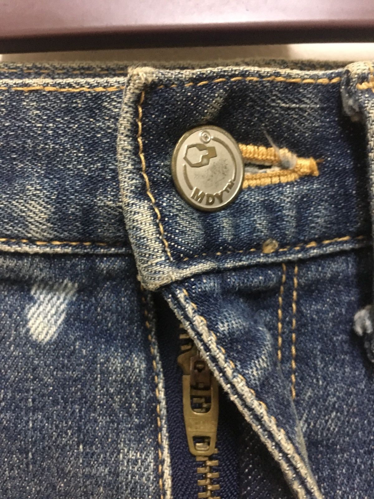 Japanese Brand Mackdaddy Acid Wash Stretch Denim Skinny Style Size US 34 / EU 50 - 4 Thumbnail