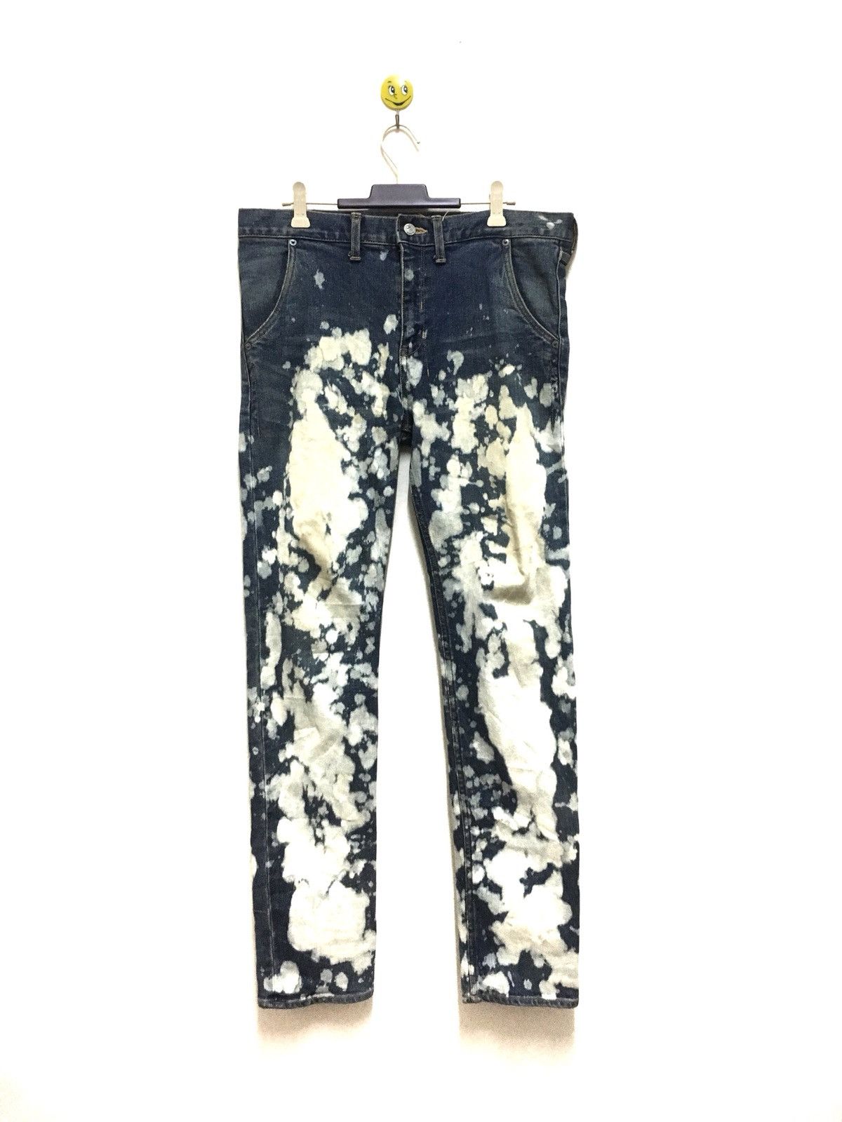 Japanese Brand Mackdaddy Acid Wash Stretch Denim Skinny Style Size US 34 / EU 50 - 1 Thumbnail