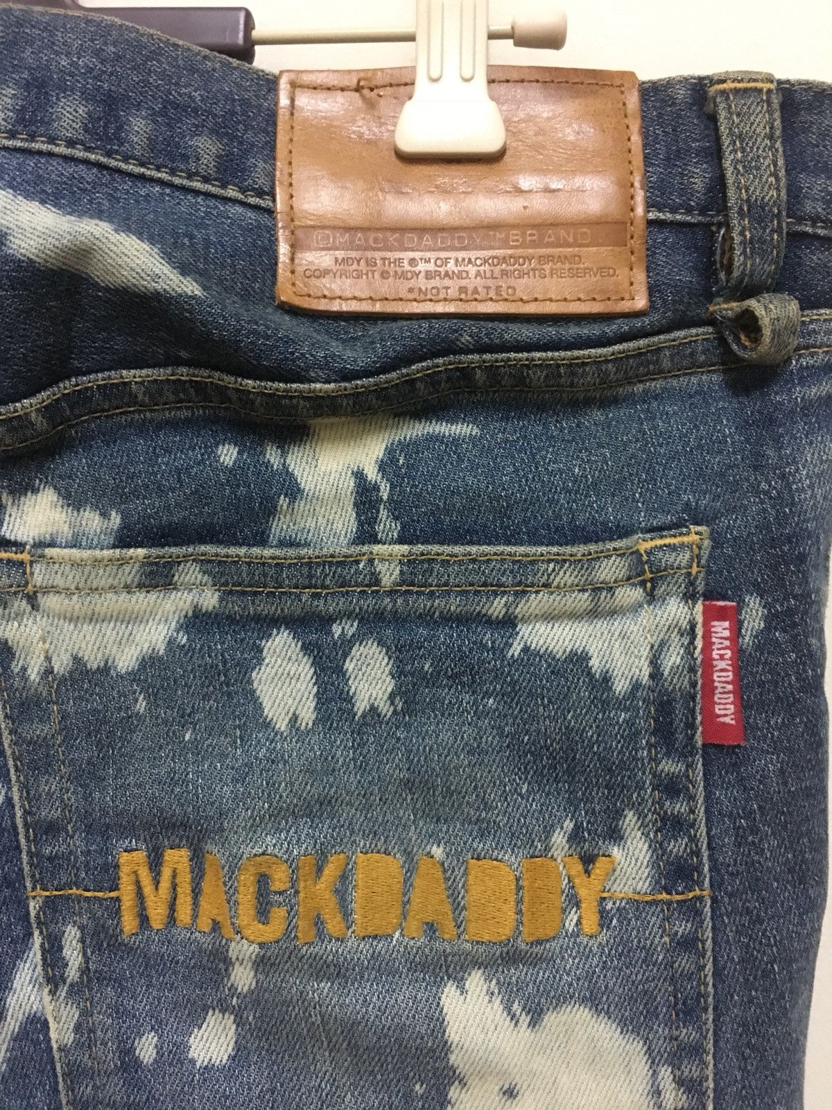 Japanese Brand Mackdaddy Acid Wash Stretch Denim Skinny Style Size US 34 / EU 50 - 7 Thumbnail