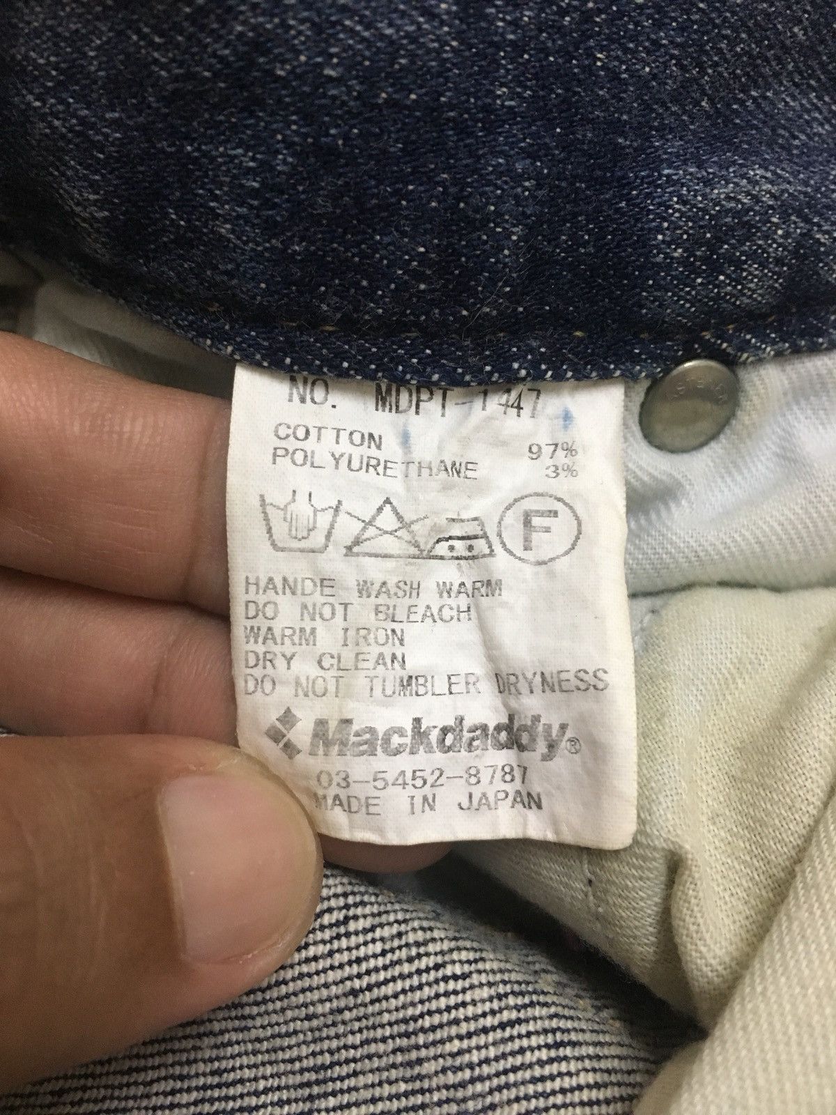 Japanese Brand Mackdaddy Acid Wash Stretch Denim Skinny Style Size US 34 / EU 50 - 10 Thumbnail