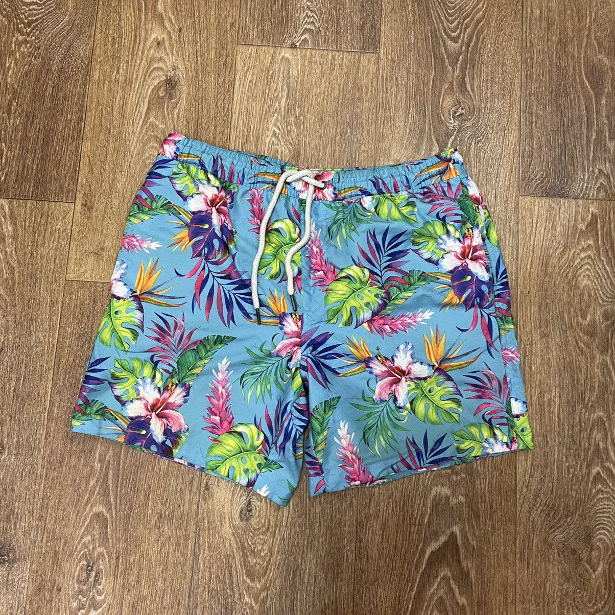 Vintage Vintage 90s Tropical Floral All Over Print Shorts Streetwear Size US 33 - 1 Thumbnail
