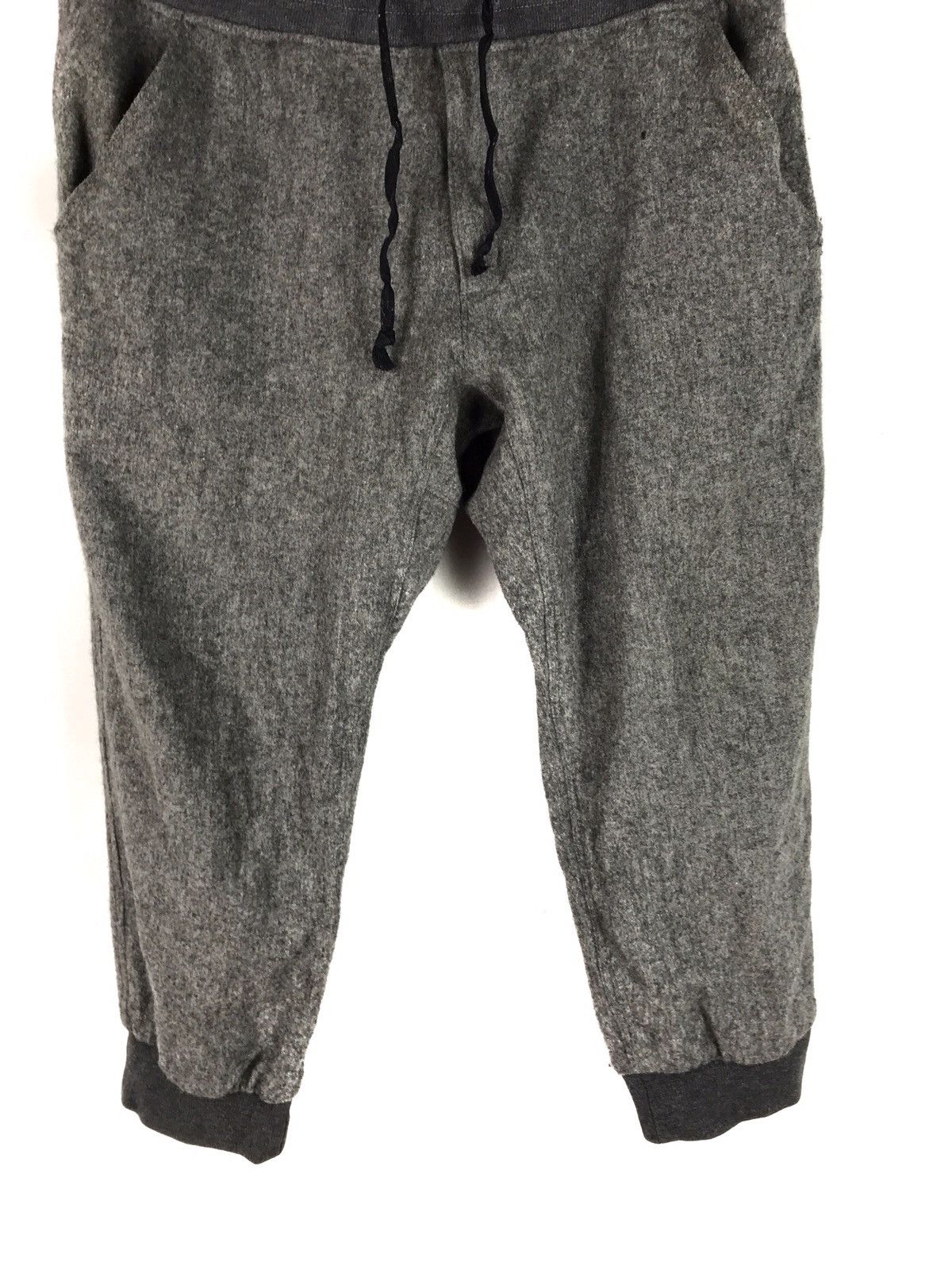 Japanese Brand SLICK WOOL JOGGER/SWEAT CROPPED PANTS Size US 34 / EU 50 - 3 Thumbnail