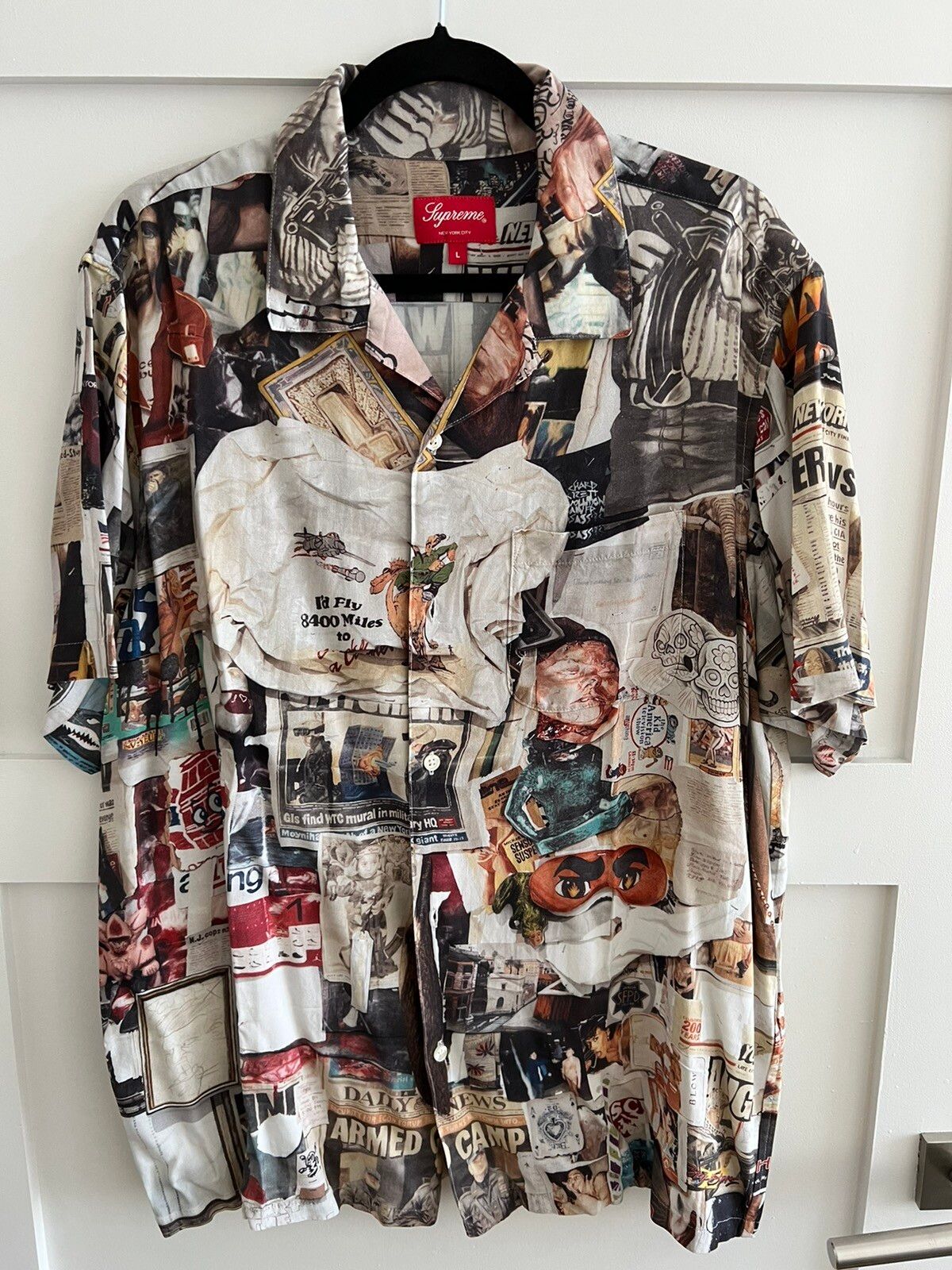 21SS Supreme Dash's Wall Rayon S/S Shirt-