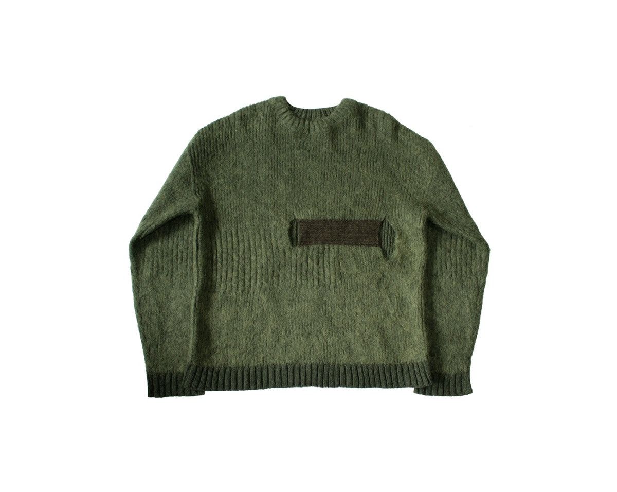 image of Craig Green Helen Lawrence Aw17 Slash Handcrafted Knitted Sweater in Brown, Men's (Size Large)